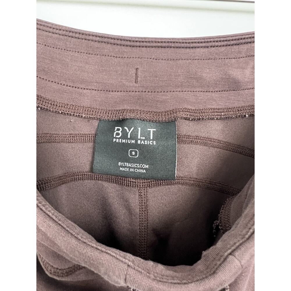 Women’s BYLT Basics Split Hem Joggers‎ Size Small Maroon Red Sweatpants - Picture 4 of 11
